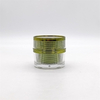 50g Clear Plastic Cosmetic Cream Jar 50ML with Green Screw Lid for Acrylic Powder Jars Nail Dip Powder 