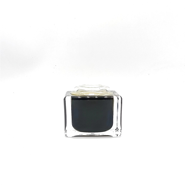 High Grade Cosmetic Acrylic Packaging 50g Black Square Acrylic Plastic Cream Container Jar 50ml With Silver Lid For SKIN CARE