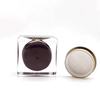 High Grade Cosmetic Acrylic Packaging 50g Black Square Acrylic Plastic Cream Container Jar 50ml With Silver Lid For SKIN CARE