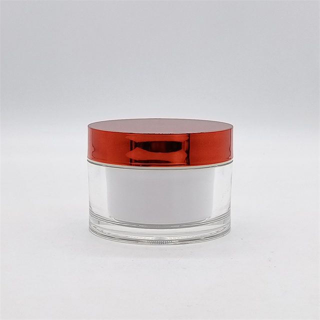 Hot Sale 120g Acrylic Round Empty Luxury Cosmetic Face Cream Jar Cosmetic Container with Double Wall for Hair Cream 120ml