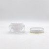 Hot Sale Wholesale Acrylic Square Bottle Round Lid 15ml Packaging Cosmetic Jar for Skin Care Face Cream 15g