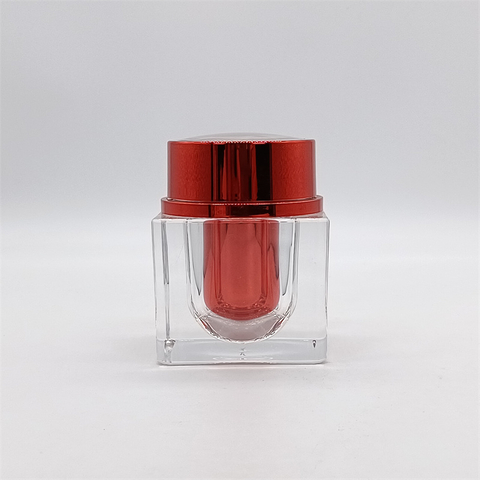 100ML Cosmetic Packaging Custom 100G Acrylic Jar Mask Container Plastic Cream Jar with Double Lids 