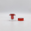 Wholesale 15ML Custom Red Square Cream Container 15g Plastic Cosmetic Acrylic Jar for Eye Cream 