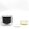 High Grade Cosmetic Acrylic Packaging 50g Black Square Acrylic Plastic Cream Container Jar 50ml With Silver Lid For SKIN CARE