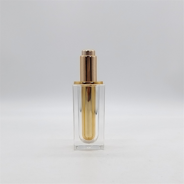 2023 Popular 30ml Square Acrylic Dropper Bottle Empty 30G Cosmetic Face Serum Bottle Custom Design Packaging