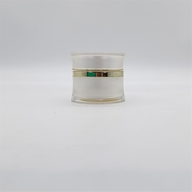 New Style 50G Waist Round Acrylic 50ml Container Cosmetic Plastics Cream Jar Cosmetic Packaging Day And Night Cream