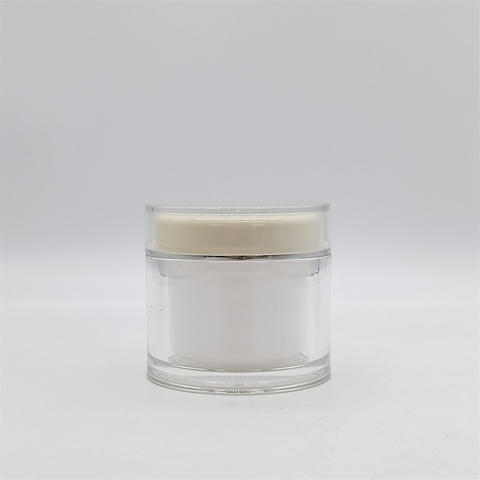 Top Luxury 200g Acrylic Round Jar Cosmetic Container with Double Wall Body Cream Hair Cream 200ml