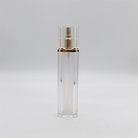 50ml Acrylic Square Shape Lotion Bottle Transparent Luxury 50g Empty Plastic Bottle for Face Serum 