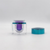 30G Factory Price Luxury Acrylic Skincare Plastic Double Wall Square Jar 30ml Face Cream Jar with Lids Packaging 