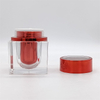 100ML Cosmetic Packaging Custom 100G Acrylic Jar Mask Container Plastic Cream Jar with Double Lids 